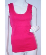 LINQ Pink Watermelon TANK Top SHIRT Silk TRIM ( L ) - $87.92 CAD