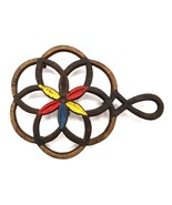 VTG &#39;45 JZH. John Zimmerman Harner 7.5&quot; Cast Iron Trivet Painted Circles... - $19.99