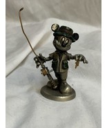 Vintage Hudson Disney Mickey Mouse Fisherman Fishing Fine Pewter Figurin... - $17.96