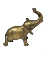 Vintage 7&quot; Brass Elephant w Trunk up for  Good Luck Paperweight Sculptur... - £29.37 GBP