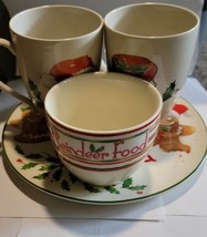 Lenox Christmas China, Mr. And Mrs. Mugs, Cookie Plate, &amp; Reindeer Food ... - $74.98