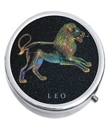 Leo Zodiac Stars Medicine Vitamin Compact Pill Box - £7.81 GBP