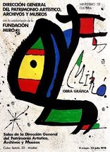 Joan Miro Obra Grafica Offset Litografia Contemporaneo Arte Astratto - £41.45 GBP