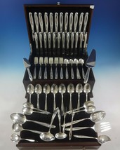 Silver Sculpture by R&B Sterling Silver Flatware Set 12 Service 84 Pcs Modern - £3,888.57 GBP