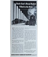 1941 ASSOCIATION OF AMERICAN RAILROADS - Trains-Trans Vintage Print Ad-WWII - $12.71