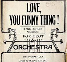 Fox Trot Sheet Music Love You Funny Thing 1931 Folio Entire Orchestra DW... - $79.99