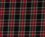 Cotton House of Wales Plaid Patterned Black Fabric Print by Yard D154.02 - $10.95