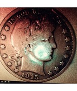 ½ Half Dollar Barber 90% Silver U.S Coin 1915 S San Francisco Mint 50C K... - £36.16 GBP