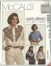McCall&#39;s Sewing Pattern 6961 Misses Womens Western Cowboy Shirt Sz 8 10 12 New - £5.49 GBP