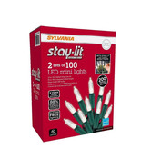 Sylvania Stay-lit Warm White LED Mini Lights, 2 Sets of 100, Total 200 L... - $27.42 CAD