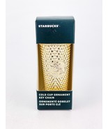 Starbucks Studded Holiday 2022 Cold Cup Ornament Keychain Gold From Star... - £18.91 GBP