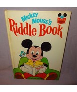 Mickey Mouses Riddle Book Hardcover Book 1972 Children Disney - £9.84 GBP