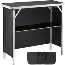 VEVOR Folding Portable Bar Table, Tradeshow Podium Table for Indoor, Outdoor, Pa - $137.98