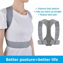Back Posture Corrector Pain Relief Support Spine Waist Strap Adjustable Size - £23.68 GBP