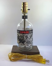 Espolon Blanco Tequila Liquor Bar Bottle TABLE LAMP Lounge Light w/Wood Base - £41.37 GBP