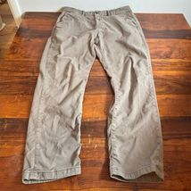 Coastline Chino Pants Mens 33x30 Gray Tailored Fit Stretch Flat Front - $36.04