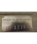 Sinclair Oil Company Building ID Plate NOS 18-a - $14.84