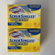 2 Clorox Scrub Singles Decide A Size Classic Clean 24 Small Or 12 Large - £78.55 GBP