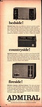 1964 Admiral FM Clock Radio Transistor All-Wood Cabinet Vintage Print Ad a9 - $25.05