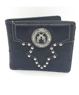 JRs Black Mens Revolers Emblem Ostrich Design Faux Leather Bi-Fold Wallet - €12,65 EUR