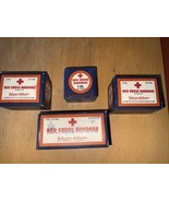 Johnson+Johnson Red Cross Bandaging Lot Blue Box Made In USA vintage  - $19.79