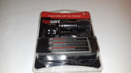 GIGAWARE AUDIO CABLE WITH CAR CHARGER FOR 30 PIN  iPOD OR iPHONE - $8.59