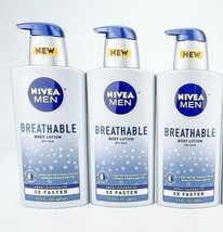 Nivea Men Breathable Body Lotion Dry Skin 13.5 Fl Oz Each Lot Of 3 - £27.95 GBP