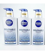 Nivea Men Breathable Body Lotion Dry Skin 13.5 Fl Oz Each Lot Of 3 - £28.49 GBP