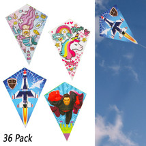 36 Lot Diamond Kites Single Line Outdoor Children Toys Beach Fun Games Wholesale - £129.00 GBP