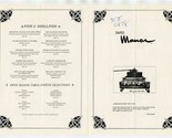 Swiss Manor Menu Memphis Tennessee Chef Roland Schnider 1990&#39;s - £14.01 GBP
