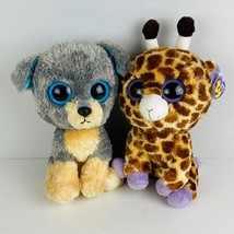 Ty Beanie Boos 2010 2013 Safari Giraffe Scraps The Dog Stuffed Beanie Animals - £24.45 GBP