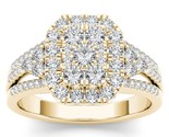 Authenticity Guarantee 
14K Yellow Gold 1Ct Natural Diamond Halo Engagement Ring - $1,151.99