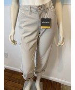 Eddie Bauer Adventure Rollup Pants Women&#39;s 6 Putty NWT - $18.99