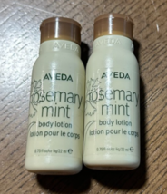 2 NEW Travel Size Body Lotion .75 fl oz Aveda Rosemary Mint - $3.99