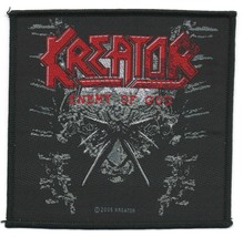 Kreator &quot; Enemy Of God &quot;  Sew On Woven / Printed Patch 4&quot; x 4&quot; - £4.77 GBP