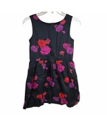 Gap Kids Girl&#39;s Sleeveless Cotton Dress Black Pink Floral Size L 10 - €12,62 EUR