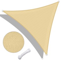 11Ft 97% Uv Block Triangle Sun Shade Sail Canopy Outdoor Patio Pool Deck... - £42.99 GBP