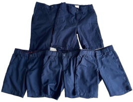 French Toast &amp; Amazon Boys School Uniform Shorts Navy Blue Size 8 Lot of 5 - £22.25 GBP