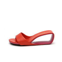 Slippers Summer Women Shoes Designer Brand Sandals Fretwork Wedge Heel Women San - £76.24 GBP