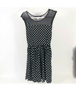 Blue Rain Black and White Polka Dot Dress with See Through Back Wms Medium - $273.70 MXN