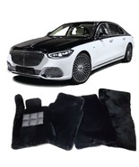 NEW Black Sheepskin Floor Mats for W223 Mercedes S63 AMG Maybach S500 S5... - £998.27 GBP