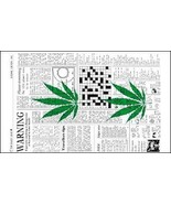 NEWSPAPER WARNING POT LEAFS  3 X 5 FLAG 3x5 decor ADVERTISING FL459 MARI... - $10.32 CAD