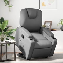 vidaXL Stand Up Recliner Chair Grey Faux leather, metal, plywood Single - $16,269.68 MXN