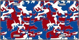 Patriotic Camouflage Metal Novelty License Plate - £15.11 GBP