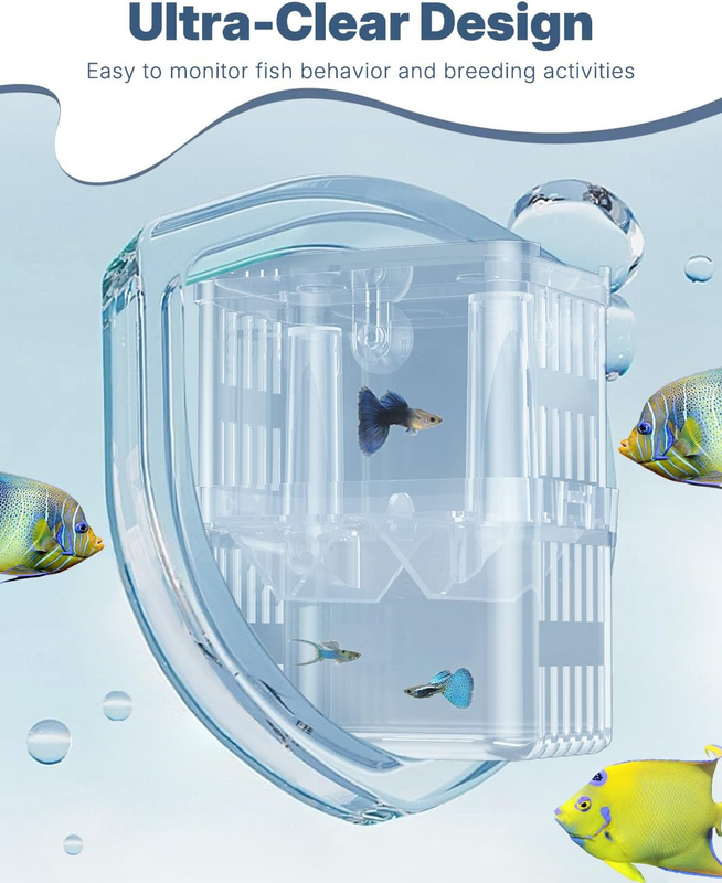 Pawfly Aquarium Breeding Box - Transparent Plastic Breeder Box for Fish Tank, Fr Item image 7