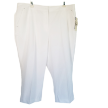 EP Pro Ladies Tour Tech 2-Way Stretch Golf Pants Size 18 White Crop New - $26.19