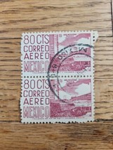 Mexico 80 Cts Correo Aereo Stamp Lot of 2 - $2.99