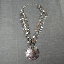 Alfani Vintage Abalone Statement Necklace - 1 Large + 102 Small - Adjustable - $65.95
