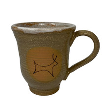 Studio Art Pottery Mug Brown Glaze 4.5” Signed Deer - £9.39 GBP