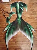 Green Mermaid Tail Skin For Adult Women Men Cosplay Mermaid Dress - £243.76 GBP